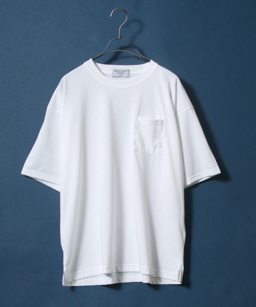 ANPAS(アンパス)の「Enzyme Washing Oversize T-shirt/エンザイム加工 オーバーサイズ ポケット付きTシャツ(Tシャツ/カットソー・メンズ・ホワイト/ブラック/ブルー/グリーン/グレイッシュベージュ・LL/M/L)」の2枚目の写真