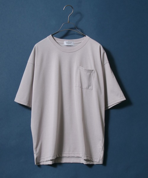 ANPAS(アンパス)の「Enzyme Washing Oversize T-shirt/エンザイム加工 オーバーサイズ ポケット付きTシャツ(Tシャツ/カットソー・メンズ・ホワイト/ブラック/ブルー/グリーン/グレイッシュベージュ・LL/M/L)」の4枚目の写真