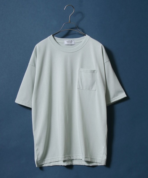 ANPAS(アンパス)の「Enzyme Washing Oversize T-shirt/エンザイム加工 オーバーサイズ ポケット付きTシャツ(Tシャツ/カットソー・メンズ・ホワイト/ブラック/ブルー/グリーン/グレイッシュベージュ・LL/M/L)」の1枚目の写真