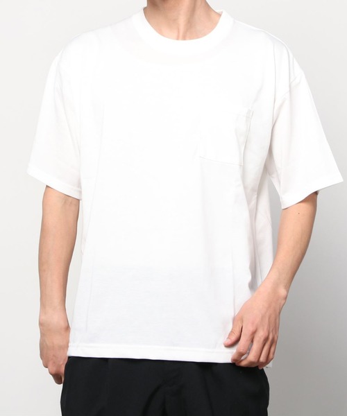 ANPAS(アンパス)の「Enzyme Washing Oversize T-shirt/エンザイム加工 オーバーサイズ ポケット付きTシャツ(Tシャツ/カットソー・メンズ・ホワイト/ブラック/ブルー/グリーン/グレイッシュベージュ・LL/M/L)」の19枚目の写真