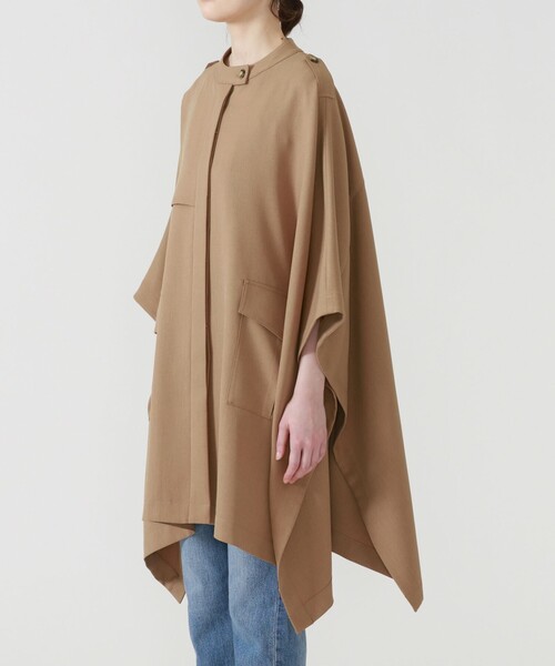 LOVELESS（ラブレス）の「ツィルストレッチミリタリーポンチョ（ポンチョ・レディース・ベージュ系その他7/ブラック・36）」の6枚目の写真