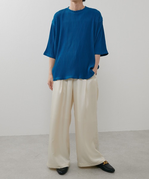 Lui's（ルイス）の「シルクタッチワイドパンツ（スラックス・メンズ・ライトグレー/ブラック/アイボリー・S/M）」の8枚目の写真