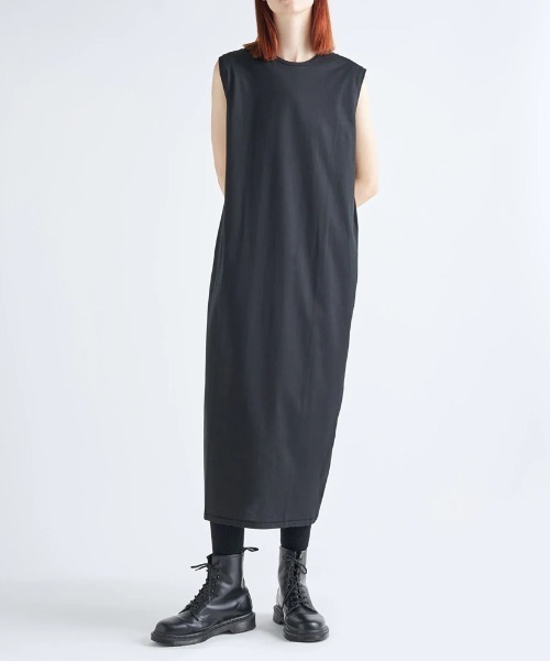 ATON　エイトン　 SUVIN60/2 SLEEVELESS DRESS　紺 ATON / Suvin 60/2 | Sleeveless Dress (1981Lady's)