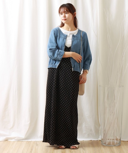 libelle more（リベル モア）の「《ウォッシャブル》リヨセルデニムクルーネックブルゾン（デニムジャケット・レディース・サックスブルー/ブルー/インディゴブルー・M/L）」の18枚目の写真