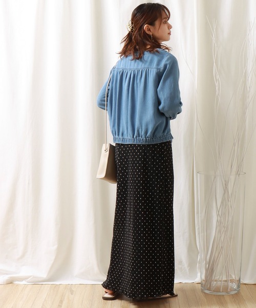 libelle more（リベル モア）の「《ウォッシャブル》リヨセルデニムクルーネックブルゾン（デニムジャケット・レディース・サックスブルー/ブルー/インディゴブルー・M/L）」の22枚目の写真