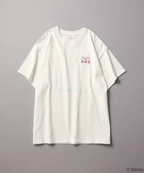 FREAK'S STORE(フリークスストア)の「▽【WEB限定】DISNEY(ディズニー) ミッキーマウス/別注チャイナロゴ刺繍Tシャツ(Tシャツ/カットソー・レディース・オフホワイト/ナチュラル/チャコールグレー/ブラック・フリ-)」の13枚目の写真