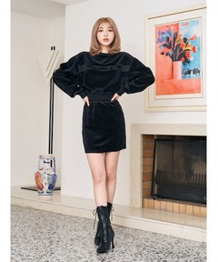 ハーリップトゥ Simone Knit Mini Dress Simone Knit Mini Dress（ワンピース）｜Her lip to（ハーリップ