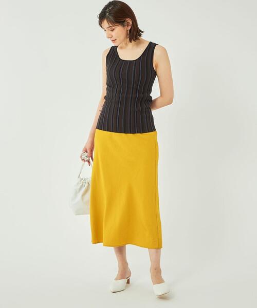 green label relaxing（グリーンレーベルリラクシング）の「マルチストライプ ノースリーブ プルオーバー ニット -ウォッシャブル-（ニット/セーター・レディース・モカ/オフホワイト/ブラウン・FREE）」の17枚目の写真