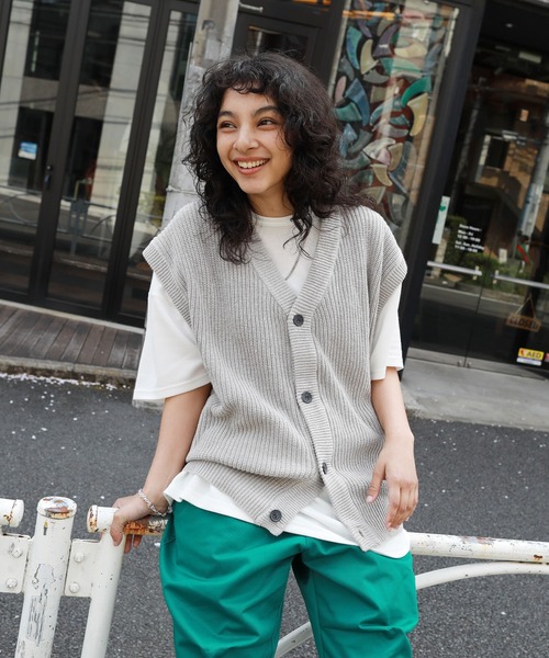 MSG（エムエスジー）の「ハイバルキー片畔スプリングサマーニットベスト（ベスト・メンズ・ネイビー/マスタード/ベージュ系/ブラック/サックスブルー/ホワイト/グレー系/グレー/ケリー/ダークブラウン・L/M/LL）」の11枚目の写真