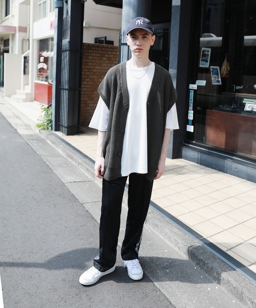 MSG（エムエスジー）の「ハイバルキー片畔スプリングサマーニットベスト（ベスト・メンズ・ネイビー/マスタード/ベージュ系/ブラック/サックスブルー/ホワイト/グレー系/グレー/ケリー/ダークブラウン・L/M/LL）」の16枚目の写真