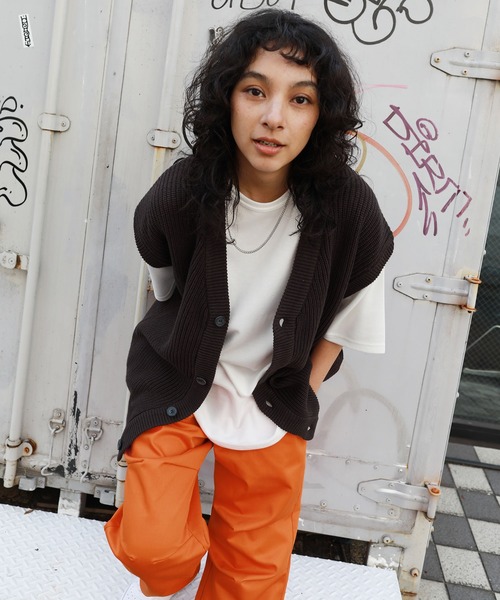 MSG（エムエスジー）の「ハイバルキー片畔スプリングサマーニットベスト（ベスト・メンズ・ネイビー/マスタード/ベージュ系/ブラック/サックスブルー/ホワイト/グレー系/グレー/ケリー/ダークブラウン・L/M/LL）」の20枚目の写真