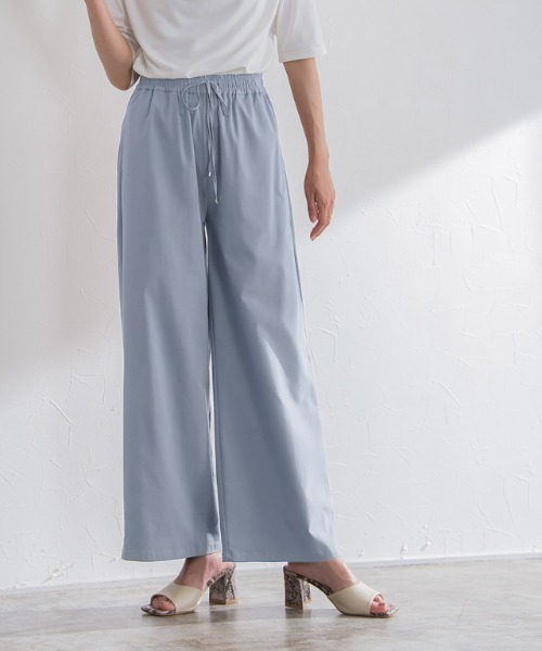 Pierrot（ピエロ）の「ストレッチツイルワイドパンツ（その他パンツ・レディース・ブラック/ブルー系その他/モカ/グレイッシュベージュ/ネイビー/チャコール/チャコールグレー/ブルー系その他2・PS/L/PL/M/S/PM）」の8枚目の写真