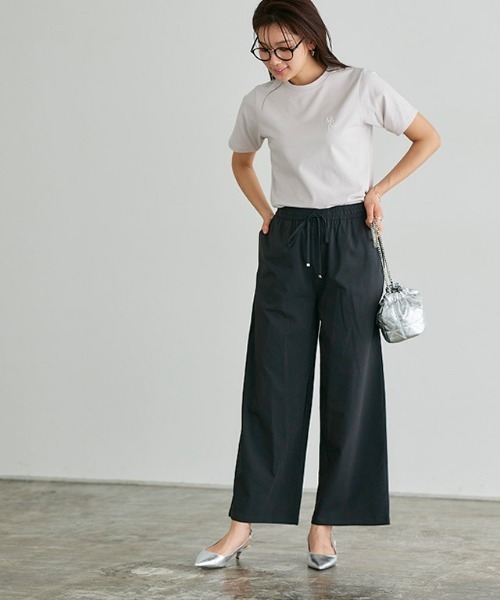 Pierrot（ピエロ）の「ストレッチツイルワイドパンツ（その他パンツ・レディース・ブラック/ブルー系その他/モカ/グレイッシュベージュ/ネイビー/チャコール/チャコールグレー/ブルー系その他2・PS/L/PL/M/S/PM）」の16枚目の写真