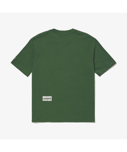 LACOSTE L!VE（ラコステライブ）の「ラコステライブ ルネ・ラコステフォトプリントTシャツ（Tシャツ/カットソー・メンズ・ホワイト/グリーン・M/L/S/XS）」の3枚目の写真