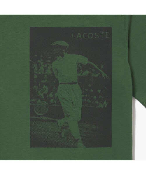 LACOSTE L!VE（ラコステライブ）の「ラコステライブ ルネ・ラコステフォトプリントTシャツ（Tシャツ/カットソー・メンズ・ホワイト/グリーン・M/L/S/XS）」の6枚目の写真