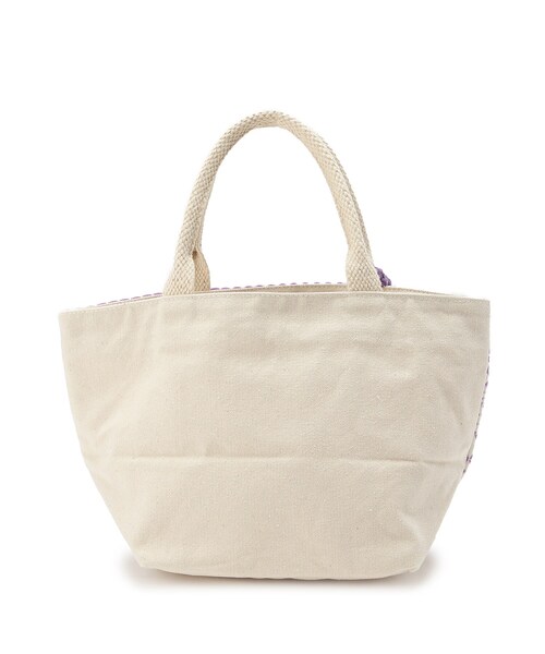 SHOO・LA・RUE（シューラルー）の「◆【インド綿】船底ランチトートバッグ（トートバッグ・レディース・ライトパープル/ブラック系/ダークグリーン系・00）」の7枚目の写真