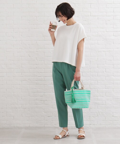 SHOO・LA・RUE（シューラルー）の「◆【インド綿】船底ランチトートバッグ（トートバッグ・レディース・ライトパープル/ブラック系/ダークグリーン系・00）」の16枚目の写真