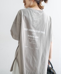 【ZOZO・WEB限定】バックロゴプリントチュニックTシャツ