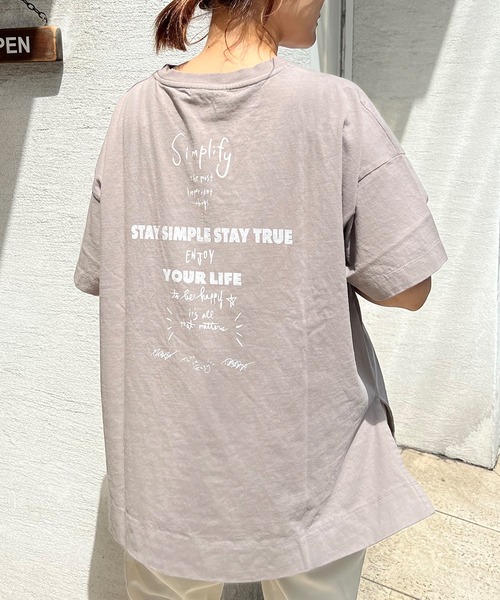 PUAL CE CIN(ピュアルセシン)の「【ZOZO・WEB限定】バックロゴプリントチュニックTシャツ(Tシャツ/カットソー・レディース・ベージュ/オフホワイト/ナチュラル・FREE)」の15枚目の写真
