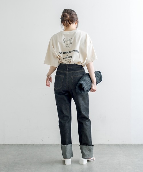 PUAL CE CIN(ピュアルセシン)の「【ZOZO・WEB限定】バックロゴプリントチュニックTシャツ(Tシャツ/カットソー・レディース・ベージュ/オフホワイト/ナチュラル・FREE)」の14枚目の写真