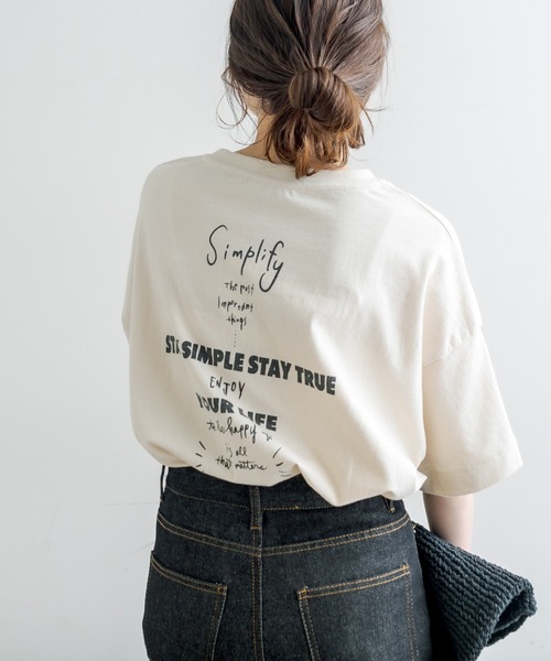 PUAL CE CIN(ピュアルセシン)の「【ZOZO・WEB限定】バックロゴプリントチュニックTシャツ(Tシャツ/カットソー・レディース・ベージュ/オフホワイト/ナチュラル・FREE)」の12枚目の写真