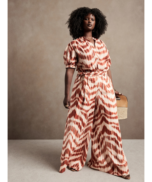 Banana Republic（バナナリパブリック）の「ワイドレッグ リネンパンツ（その他パンツ・レディース・ブラック/ゼブラ/レッド系その他・4/2/0/6/00）」の7枚目の写真