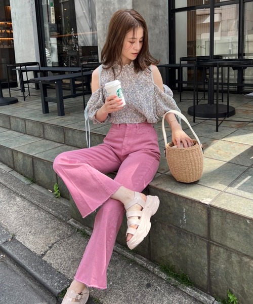 one after another NICE CLAUP(ワンアフターアナザーナイスクラップ)の「premiumデニム(デニムパンツ・レディース・ピンク/ブルー/ネイビー・SMALL/MEDIUM)」の10枚目の写真