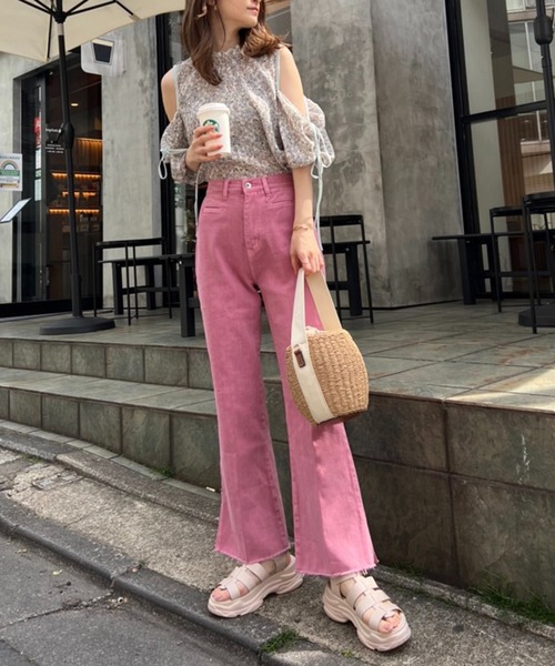 one after another NICE CLAUP(ワンアフターアナザーナイスクラップ)の「premiumデニム(デニムパンツ・レディース・ピンク/ブルー/ネイビー・SMALL/MEDIUM)」の8枚目の写真