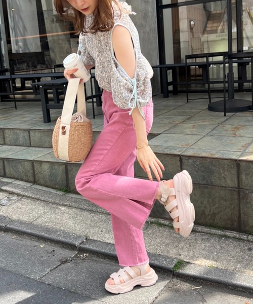 one after another NICE CLAUP(ワンアフターアナザーナイスクラップ)の「premiumデニム(デニムパンツ・レディース・ピンク/ブルー/ネイビー・SMALL/MEDIUM)」の11枚目の写真