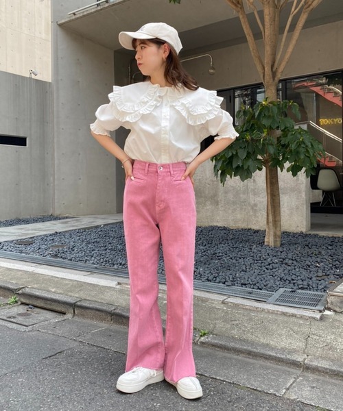 one after another NICE CLAUP(ワンアフターアナザーナイスクラップ)の「premiumデニム(デニムパンツ・レディース・ピンク/ブルー/ネイビー・SMALL/MEDIUM)」の4枚目の写真