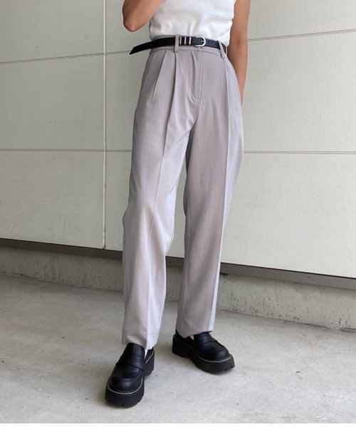 AMAIL(アマイル)の「2way mushroom pants(スラックス・レディース・グレー/グリーン・FREE)」の2枚目の写真