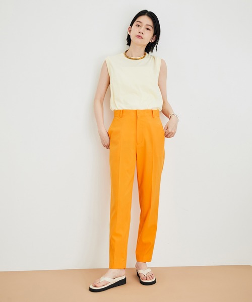 ADAM ET ROPE'（アダムエロペ）の「ファンクションテーパードパンツ（スラックス・レディース・ブラック/ブルー/オレンジ・36/38）」の16枚目の写真