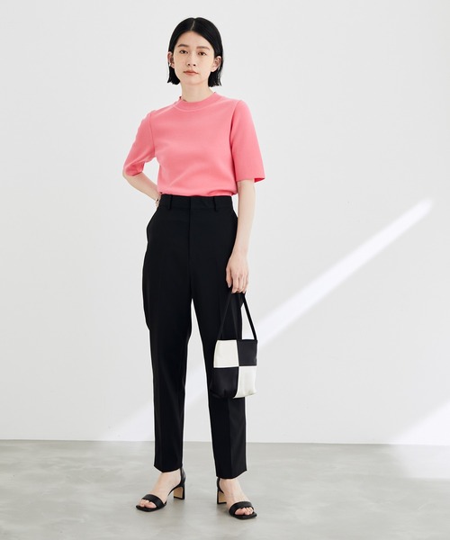 ADAM ET ROPE'（アダムエロペ）の「ファンクションテーパードパンツ（スラックス・レディース・ブラック/ブルー/オレンジ・36/38）」の5枚目の写真