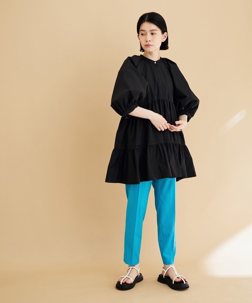 ADAM ET ROPE'（アダムエロペ）の「ファンクションテーパードパンツ（スラックス・レディース・ブラック/ブルー/オレンジ・36/38）」の19枚目の写真