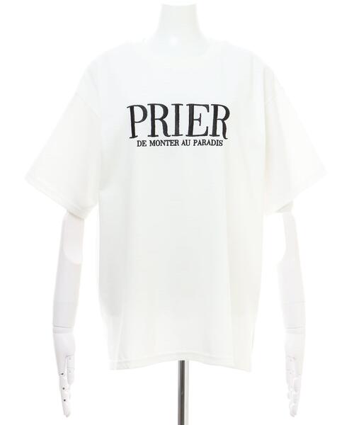 INGNI（イング）の「ロゴ刺しゅう入り半袖Tシャツ（Tシャツ/カットソー・レディース・ホワイト×ピンク/ホワイト×ブラック/ホワイト×ブルー/ブルー系2・M）」の5枚目の写真