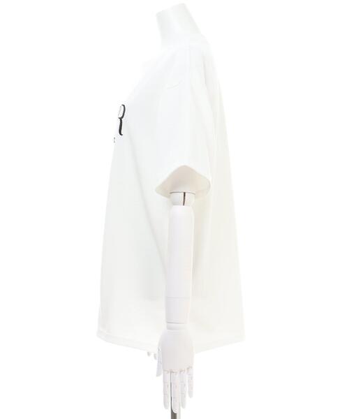 INGNI（イング）の「ロゴ刺しゅう入り半袖Tシャツ（Tシャツ/カットソー・レディース・ホワイト×ピンク/ホワイト×ブラック/ホワイト×ブルー/ブルー系2・M）」の6枚目の写真