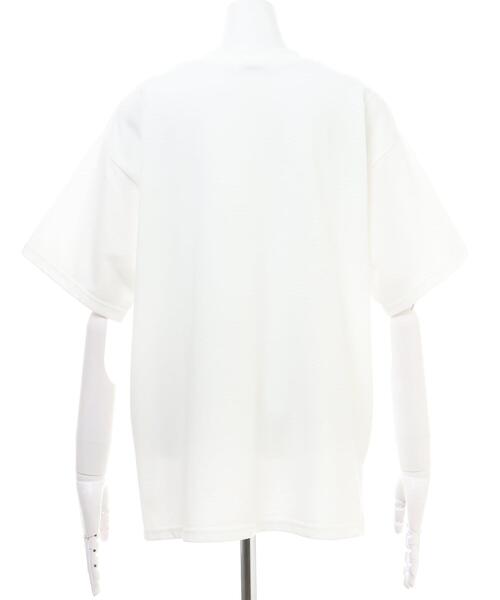 INGNI（イング）の「ロゴ刺しゅう入り半袖Tシャツ（Tシャツ/カットソー・レディース・ホワイト×ピンク/ホワイト×ブラック/ホワイト×ブルー/ブルー系2・M）」の7枚目の写真