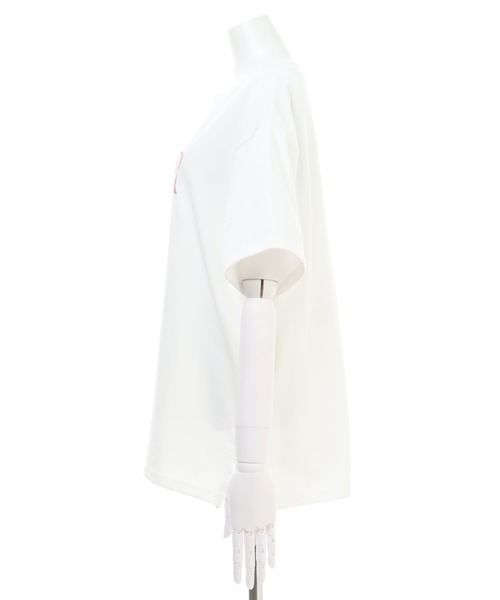 INGNI（イング）の「ロゴ刺しゅう入り半袖Tシャツ（Tシャツ/カットソー・レディース・ホワイト×ピンク/ホワイト×ブラック/ホワイト×ブルー/ブルー系2・M）」の20枚目の写真