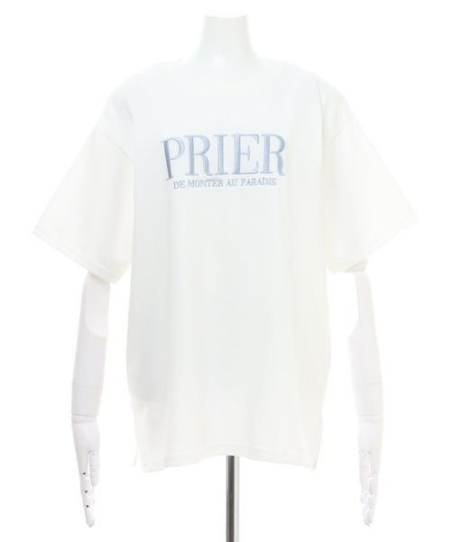 INGNI（イング）の「ロゴ刺しゅう入り半袖Tシャツ（Tシャツ/カットソー・レディース・ホワイト×ピンク/ホワイト×ブラック/ホワイト×ブルー/ブルー系2・M）」の13枚目の写真