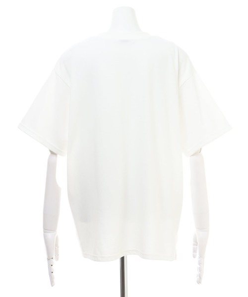 INGNI（イング）の「ロゴ刺しゅう入り半袖Tシャツ（Tシャツ/カットソー・レディース・ホワイト×ピンク/ホワイト×ブラック/ホワイト×ブルー/ブルー系2・M）」の15枚目の写真