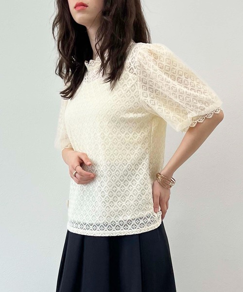 toucher du brise（トゥシェドブリーズ）の「総レース ガーリー ブラウス（シャツ/ブラウス・レディース・ブラック/オフホワイト/イエロー・M）」の3枚目の写真