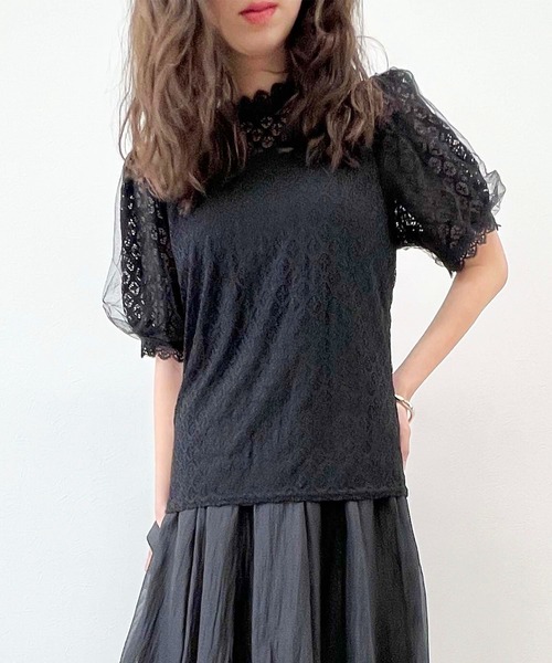 toucher du brise（トゥシェドブリーズ）の「総レース ガーリー ブラウス（シャツ/ブラウス・レディース・ブラック/オフホワイト/イエロー・M）」の18枚目の写真