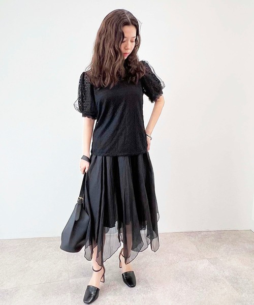 toucher du brise（トゥシェドブリーズ）の「総レース ガーリー ブラウス（シャツ/ブラウス・レディース・ブラック/オフホワイト/イエロー・M）」の19枚目の写真