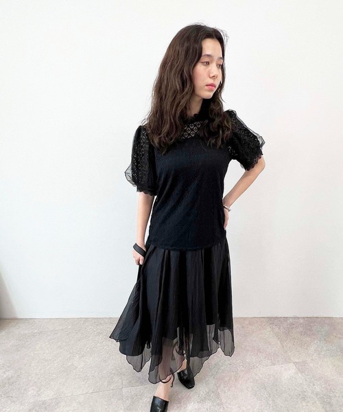 toucher du brise（トゥシェドブリーズ）の「総レース ガーリー ブラウス（シャツ/ブラウス・レディース・ブラック/オフホワイト/イエロー・M）」の20枚目の写真