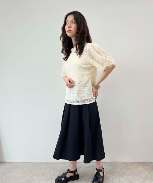 toucher du brise（トゥシェドブリーズ）の「総レース ガーリー ブラウス（シャツ/ブラウス・レディース・ブラック/オフホワイト/イエロー・M）」の21枚目の写真