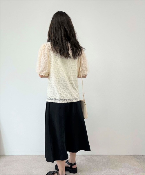 toucher du brise（トゥシェドブリーズ）の「総レース ガーリー ブラウス（シャツ/ブラウス・レディース・ブラック/オフホワイト/イエロー・M）」の9枚目の写真