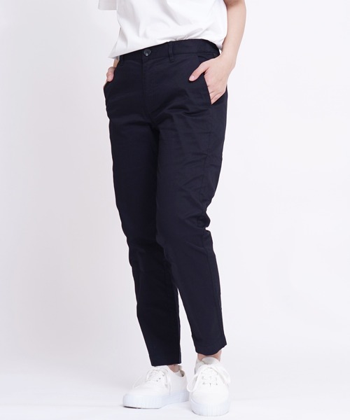 GIORDANO（ジョルダーノ）の「[GIORDANO] コットンツイルストレッチテーバードチノ（チノパンツ・レディース・ベージュ/ブラック・30inch/28inch/38inch/40inch/34inch/32inch）」の2枚目の写真