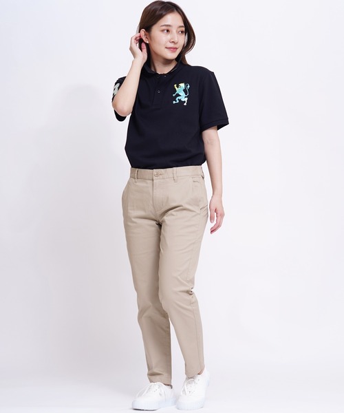 GIORDANO（ジョルダーノ）の「[GIORDANO] コットンツイルストレッチテーバードチノ（チノパンツ・レディース・ベージュ/ブラック・30inch/28inch/38inch/40inch/34inch/32inch）」の3枚目の写真