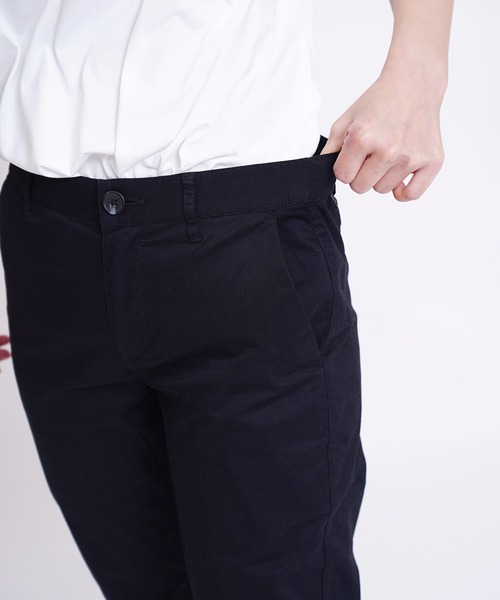 GIORDANO（ジョルダーノ）の「[GIORDANO] コットンツイルストレッチテーバードチノ（チノパンツ・レディース・ベージュ/ブラック・30inch/28inch/38inch/40inch/34inch/32inch）」の4枚目の写真