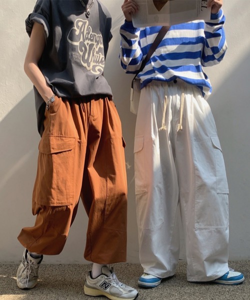 MGV(エムジーヴィー)の「ワイドシルエットサイドポケットカーゴパンツ(カーゴパンツ・メンズ・ダークグレー/ホワイト/ブラウン・MEDIUM/LARGE/X-LARGE)」の17枚目の写真
